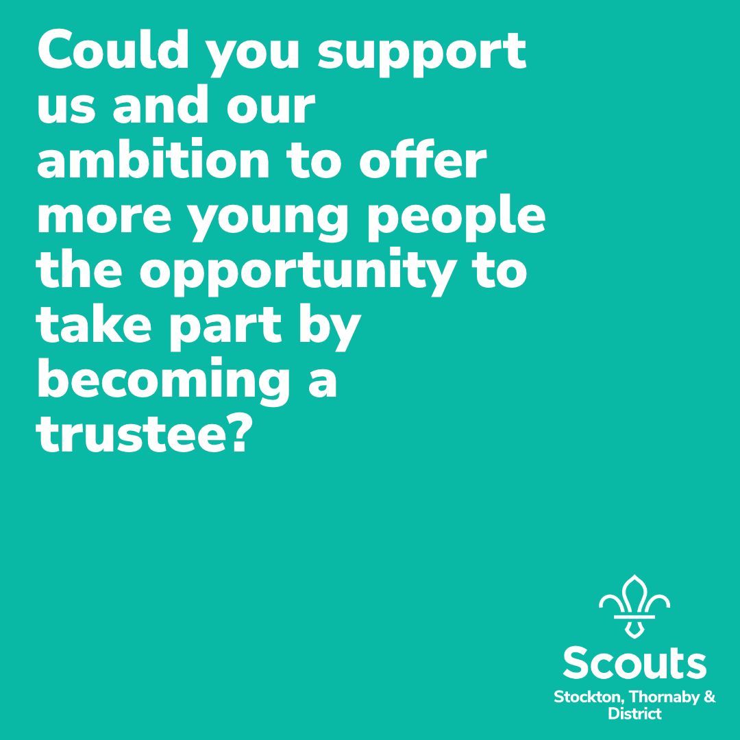 StocktonScouts's tweet photo. We’re looking for people just like you to join the trustee board of Stockton, Thornaby &amp; District Scouts.

Find out more about how you could get involved in our information pack here:
https://t.co/2ay3nueevE https://t.co/aV9pWJJIK6