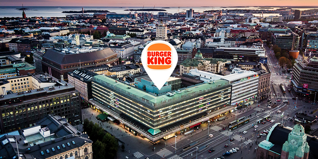 Burger King valitsi Citycenterin uuden lippulaivaravintolansa sijainniksi!
 
Tervetuloa, Burger King! Pikaruokaketju avaa Kaivokatu 8:aan lippulaivaravintolansa loppuvuodesta 2024.