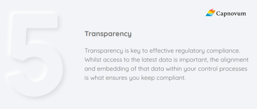 Do you know your 5 benefits with Capnovum's platform?  

5/5 #TRANSPARENCY 
___ 
#Capnovum #Compliance. #Change. #Collaboration Capnovum helps organisations respond to regulatory change across global jurisdictions 
___ 
#RegTech #GenAI #AI #HorizonScanning #ImpactAssessment