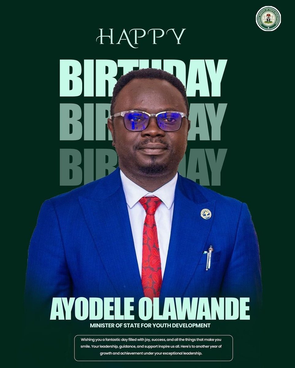 A Minister with Difference! Congratulations to our Hon. Minister of State for Youth Devt, Hon. @ayowisdom_ Within the short period of being a Minster, he has transversed almost all the 36 States engaging the youth. May you continue to walk & never stumble. Happy Birthday 🎉