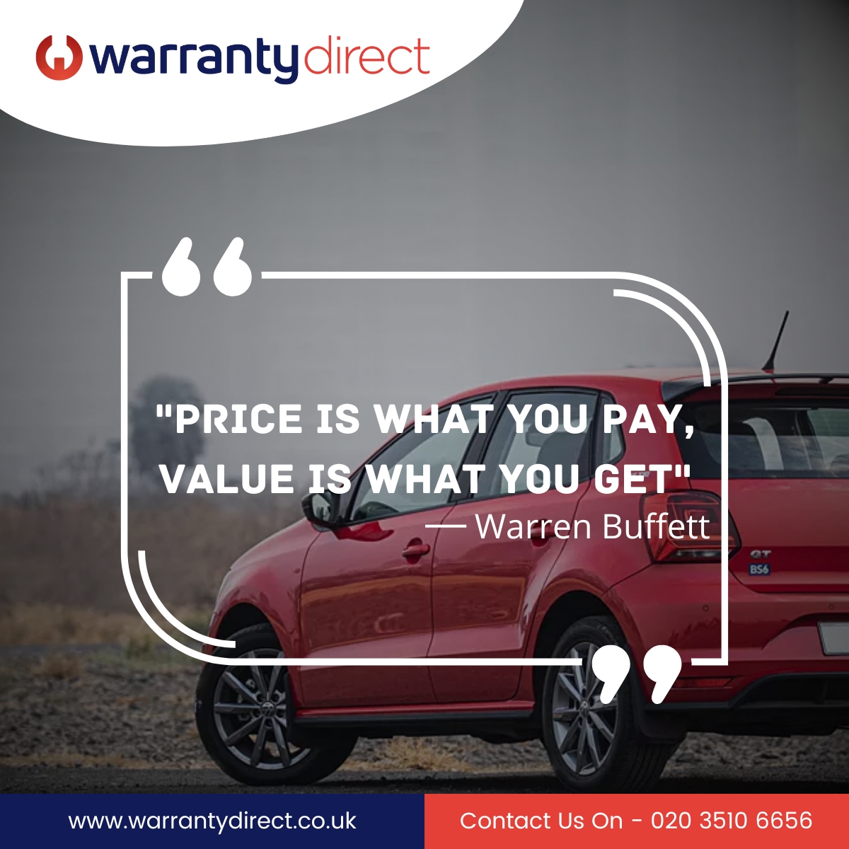 Warren Buffett reminds us that true value goes beyond cost. With Warranty Direct, you’re not just paying for a service; you’re investing in the value of dependable coverage and unparalleled peace of mind. #warrenbuffett #warrantydirect #carwarranty #mondays #uk #usedcar #cars