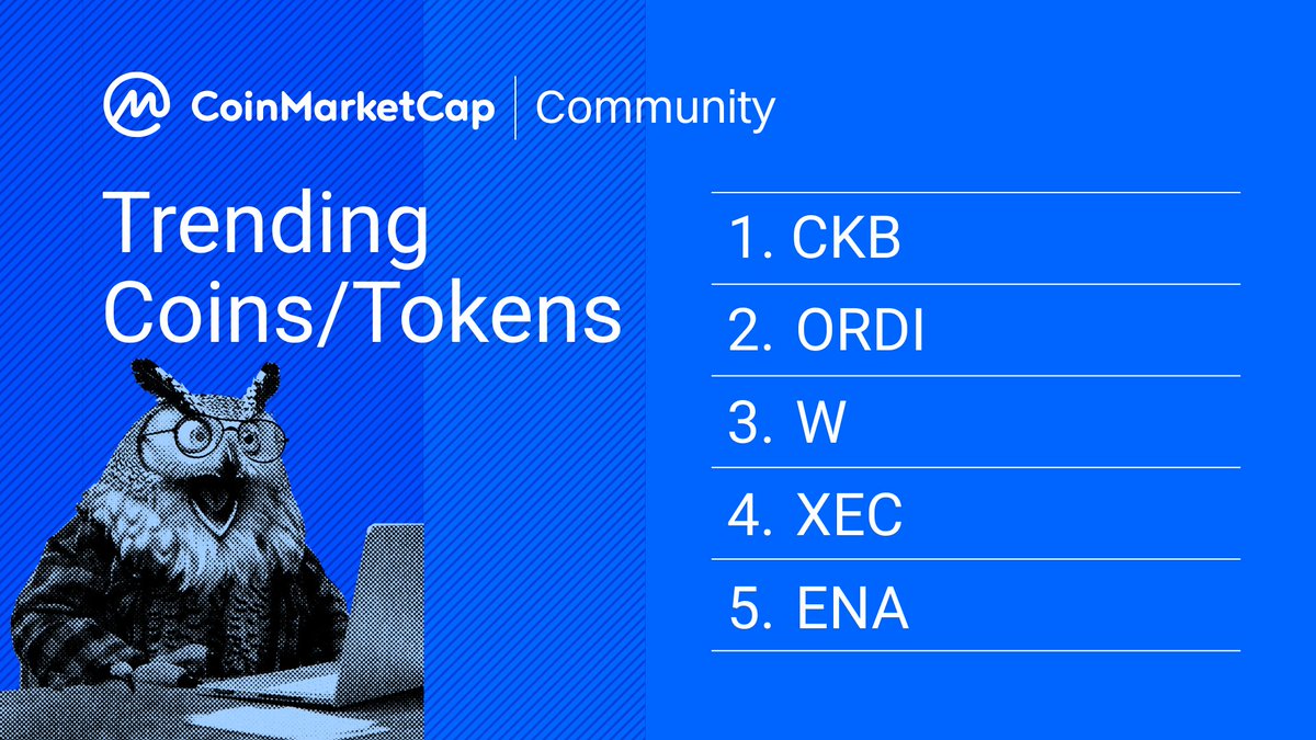 🔥 Trending on CMC Community New week, new hot names: $CKB $ORDI $W $XEC $ENA Share your thoughts about these projects at: coinmarketcap.com/community