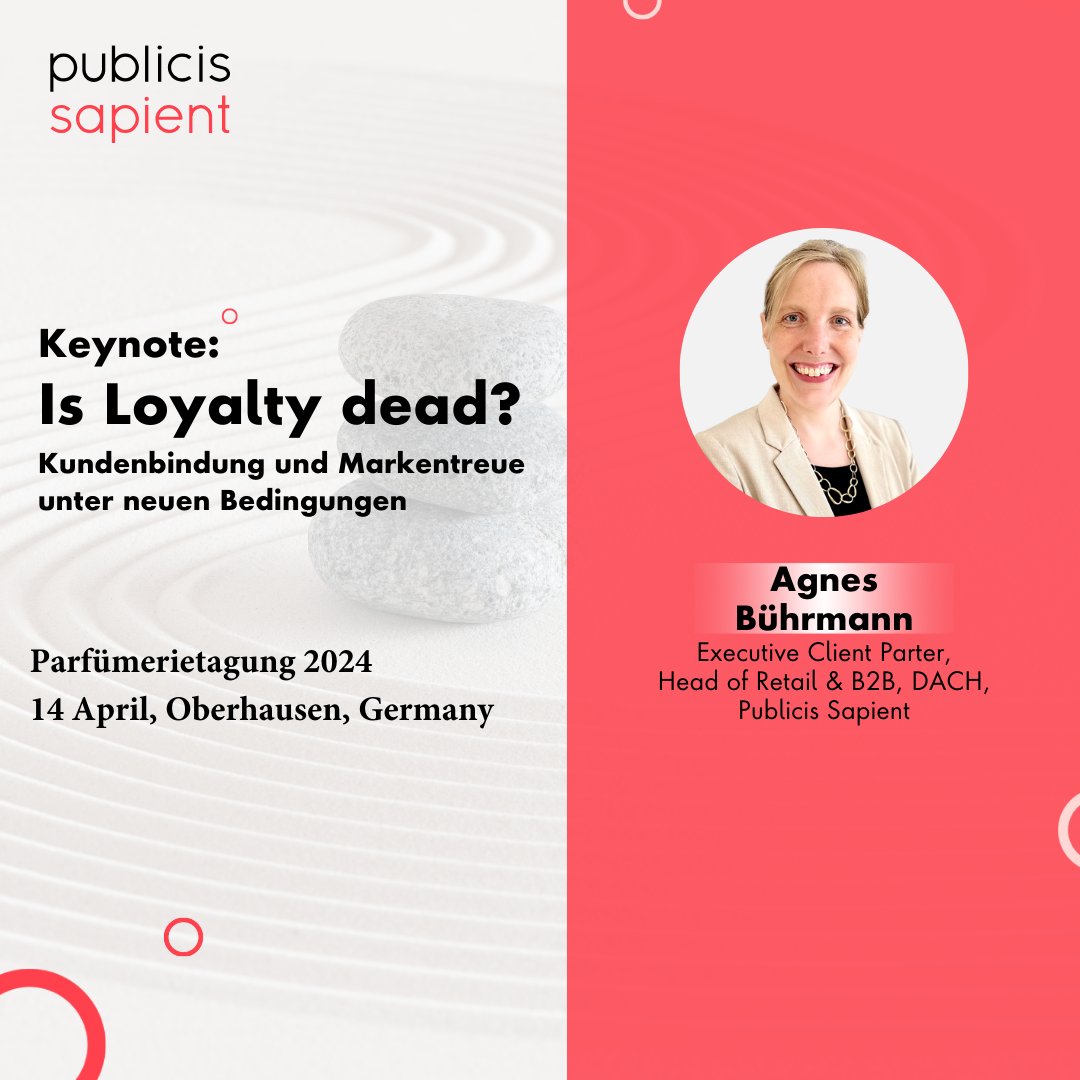 Nicht verpassen: Agnes Bührmann von @PublicisSapient präsentiert im Rahmen der #Parfümerietagung 2024 spannende Ergebnisse einer aktuellen Studie und zeigt Strategien zur Maximierung des #CustomerLifetimeValue auf. bit.ly/3vAuIZA