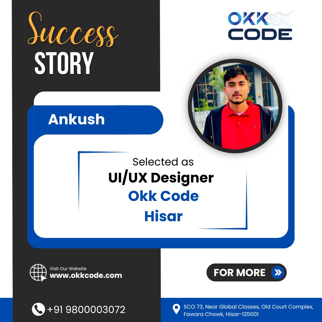 okkcode2023's tweet image. "From classroom sketches to real-world interfaces! 🎨 Thrilled to share the success journey of our talented UI/UX Designer student. Their dedication, creativity, and passion have transformed visions into user-friendly designs that captivate and engage. 🚀 Here's to turning dreams