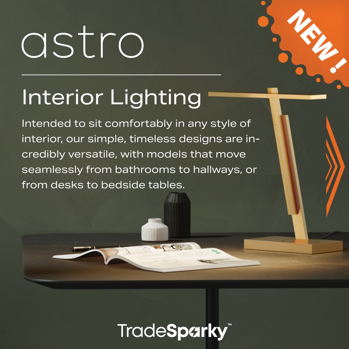 tradesparky's tweet image. ⚡️NEW Astro Lighting⚡️
tradesparky.com/lamps-and-ligh…
Astro  Lighting Limited offers a wide variety of interior lighting options  that beautifully combine functionality with design elegance.
#TradeSparky #Astrolighting #Astro #interior #exterior #design #lightingdecor
