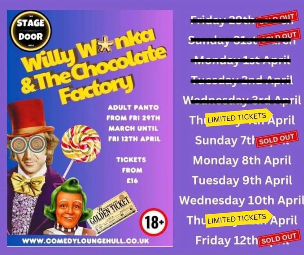 Final week of panto!🙌🏼

We have had fantastic reviews every night so far, join us for a hilarious evening of adult only comedy!😂😂

Doors open at 7pm 🕖 
No admission after 8pm 🕗 
Delicious food available 🍴 

comedyloungehull.co.uk/what-s-on