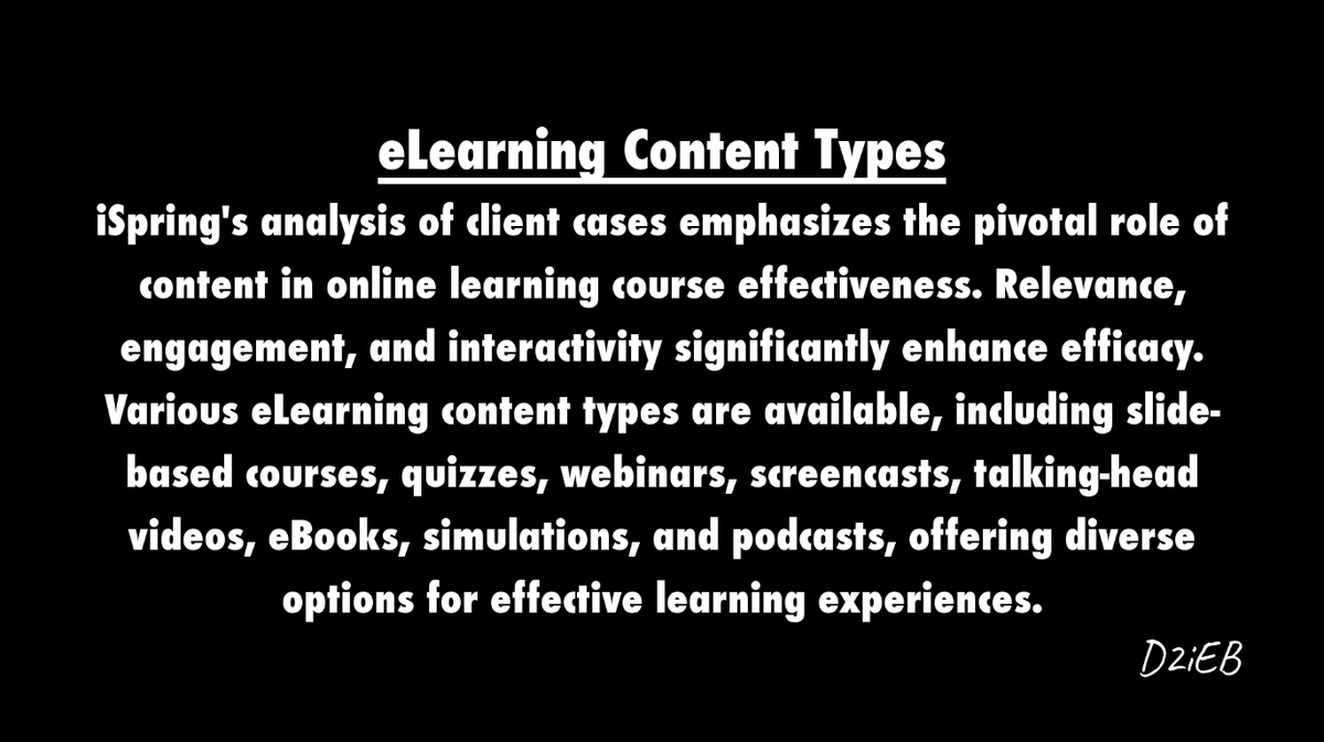 DatainEbusines1's tweet photo. Dive into the world of eLearning with D2iEB! ๐ Our engaging content simplifies complex concepts and enhances your learning experience. Join us on this educational journey and unlock your full potential! #eLearning #Education #D2iEB #OnlineLearning #EdTech ๐๐ป https://t.co/oTdjM5xpM2