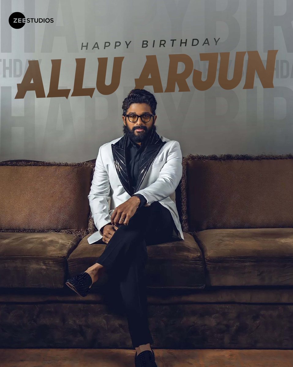To the one who always sets the screens on fire with his magnetic performances! Wishing @alluarjun a very happy birthday. #HappyBirthdayAlluArjun #ZeeStudiosSouth