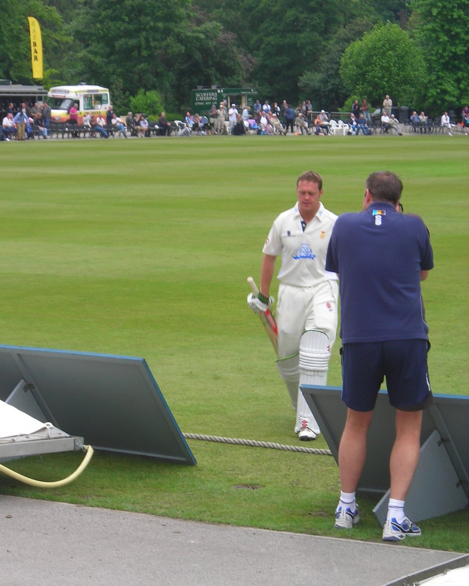 'Archive Rarities @DerbyshireCCC 1 to 366 in 2024' 130 - In the picture for this one - me snapping James Pipe as the latter left the field after scoring a 71-ball hundred against Worcestershire at Chesterfield in 2008...
