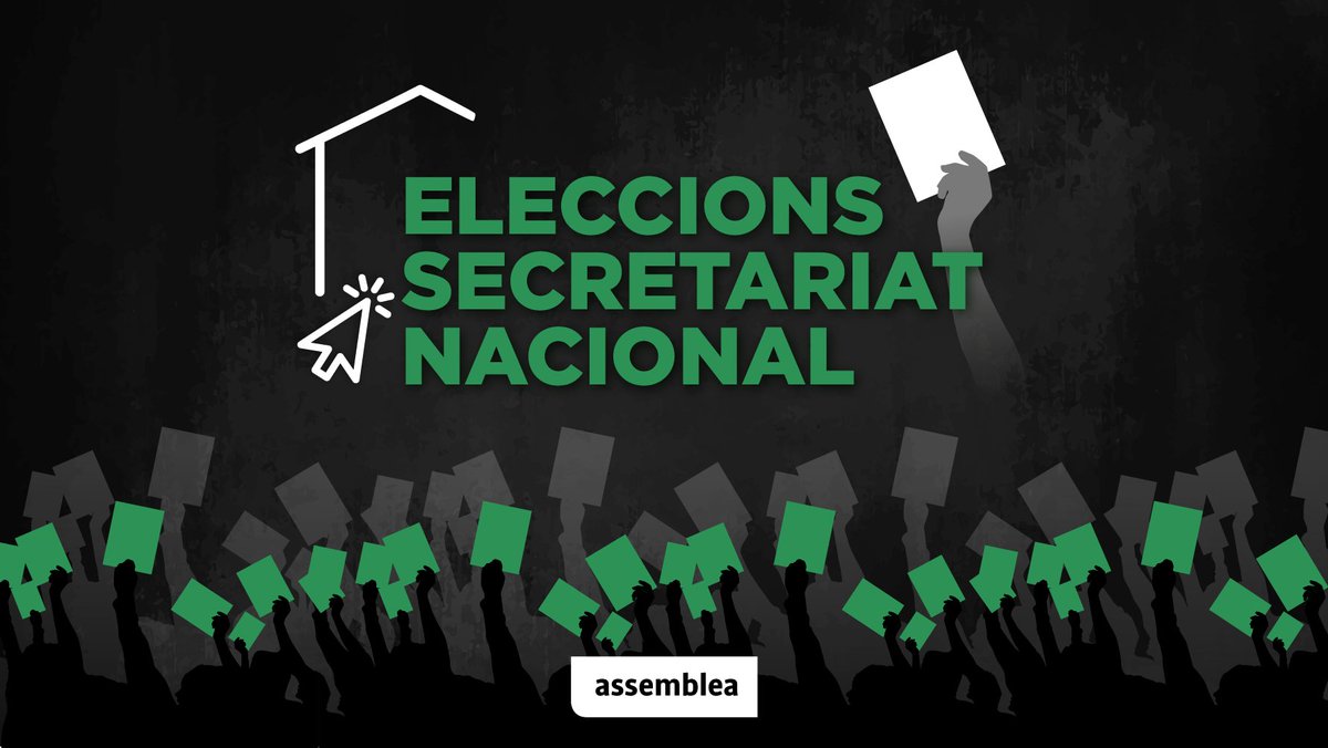 ⬛️⬜️🗳 Avui és l’últim dia per presentar candidatura al Secretariat Nacional de l’Assemblea. Socis, teniu fins a les 23.59 h per presentar-la a candidatures.assemblea.cat Feu el pas! Feu avançar l'Assemblea! 👉 Per qualsevol dubte, consulteu la web assemblea.cat/eleccions-2024