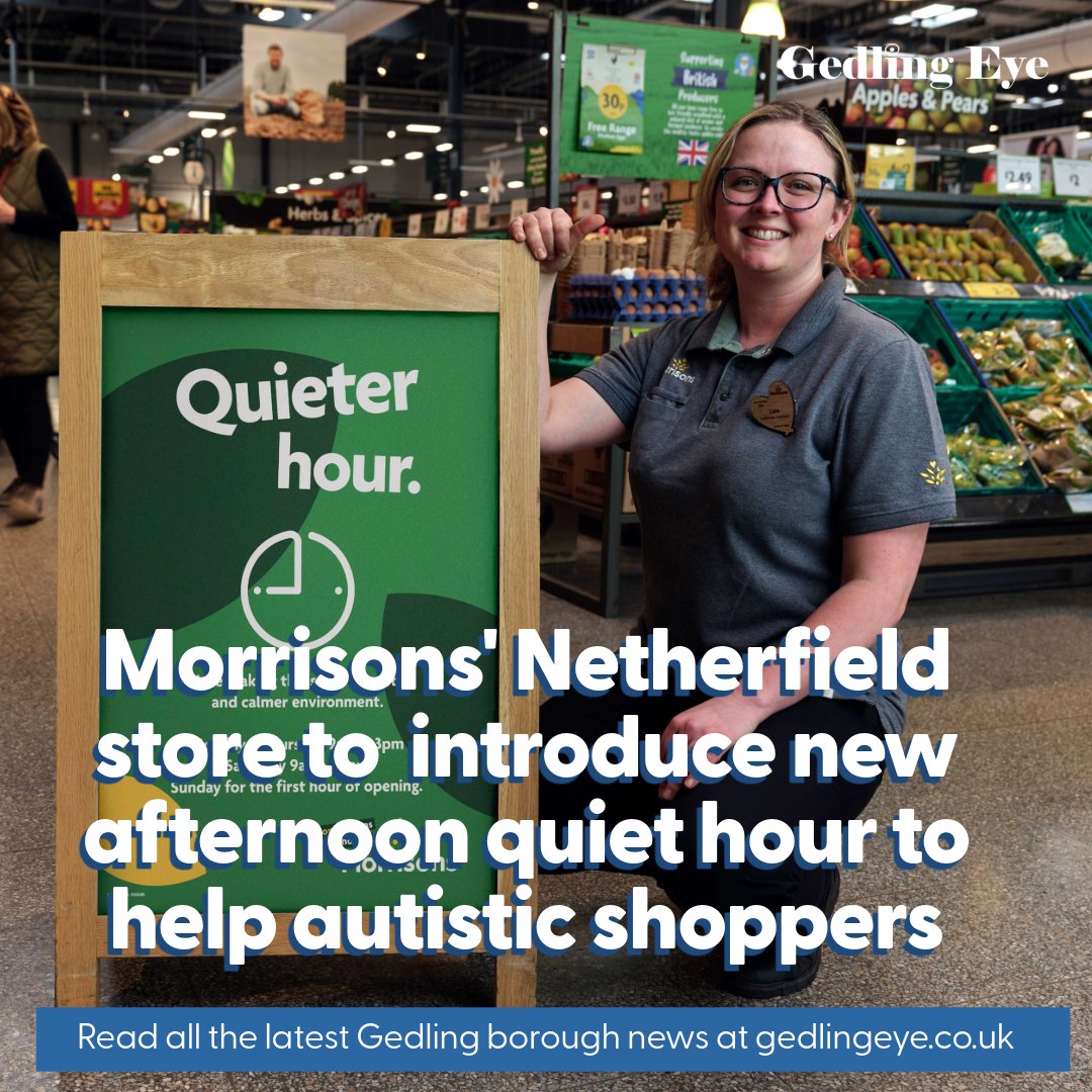 There will now be quiet hours during weekday afternoons 🤫 tinyurl.com/4tpruur4 #Netherfield #Morrisons #Autism #QuieterHours