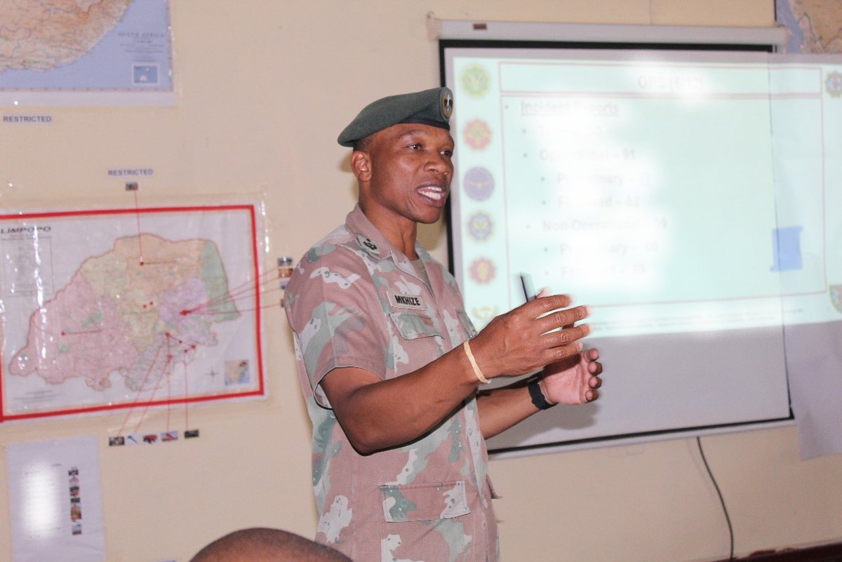 SANDF_ZA's tweet photo. READ || Tactical Joint Operation Center Delegation Operational visits to Sector 2 Limpopo Province Battalion || 2 April 2024.
https://t.co/WK9I0cKux4
#SANDF
#JointOperationDivision
#TacticalJointOperationCente https://t.co/h8gz4f1KFn