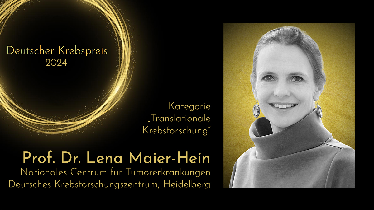 🏆 Prof. Dr. Lena Maier-Hein, @NCT_HD & @DKFZ, erhält für ihre Pionierarbeit zur Methodenentwicklung der KI-basierten #Bildgebung bei onkologischen #Operationen den Deutschen #Krebspreis 2024 in der Kategorie „Translationale #Krebsforschung“. 👏 @lena_maierhein #KI