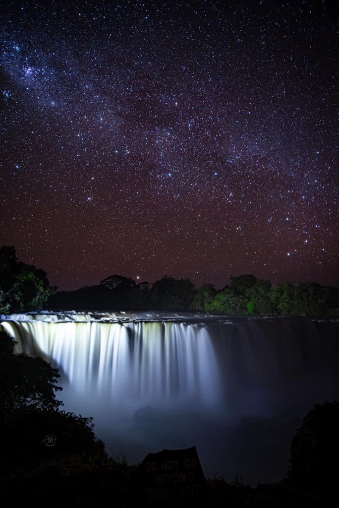 Lumangwe Falls at Night. 📍 Mporokoso, Northern Province Zambia - The Real Africa 🇿🇲 📸 Only One Camper