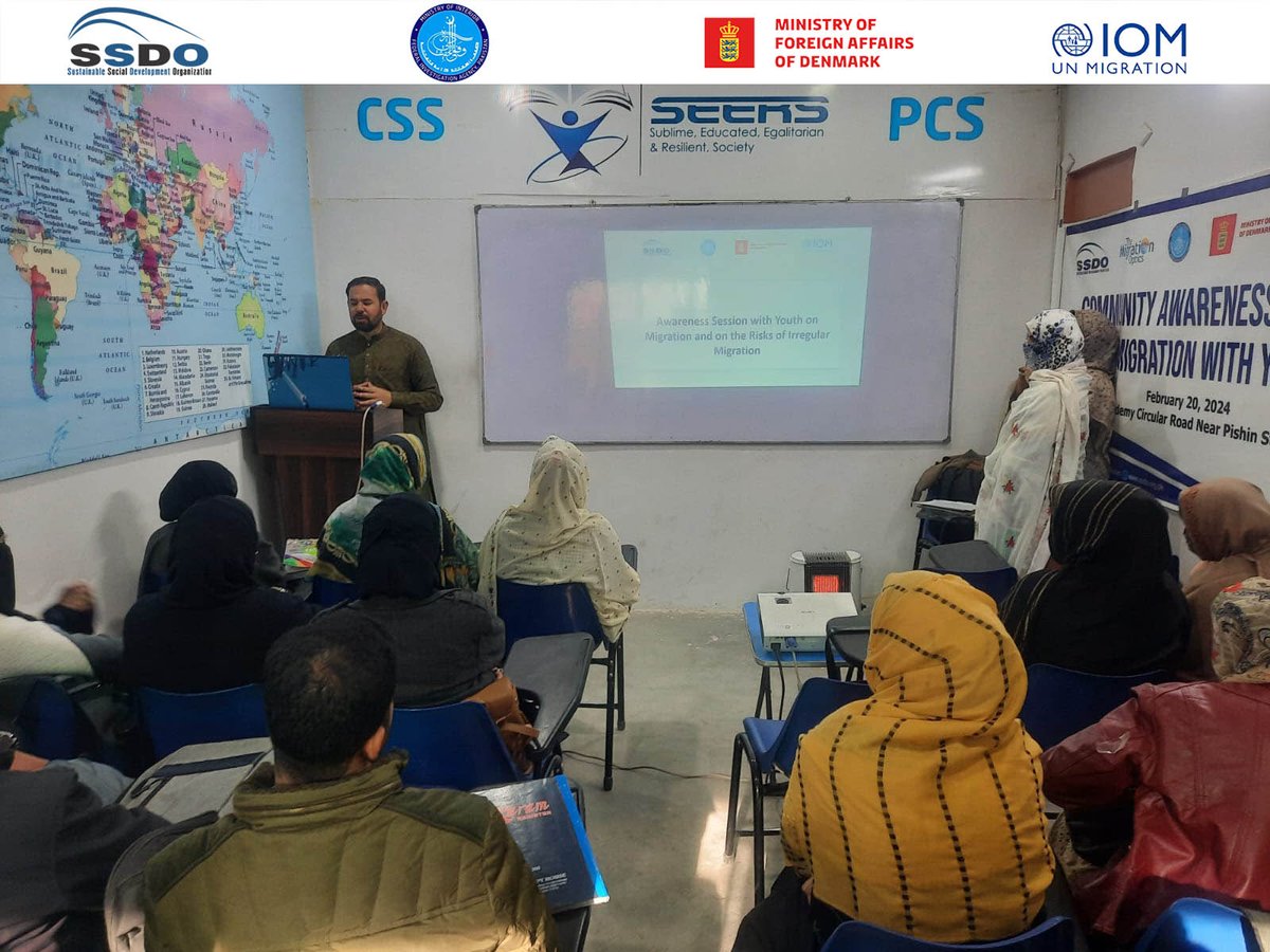 Empowering Quetta's Youth: With support from @DanishMFA , @IOM_Pakistan  collaborated with @SSDOPakistan  and Federal Investigation Agency, conducted an awareness-raising campaign with Quetta's Youth on the risks associated with Irregular Migration. Together we are building a…