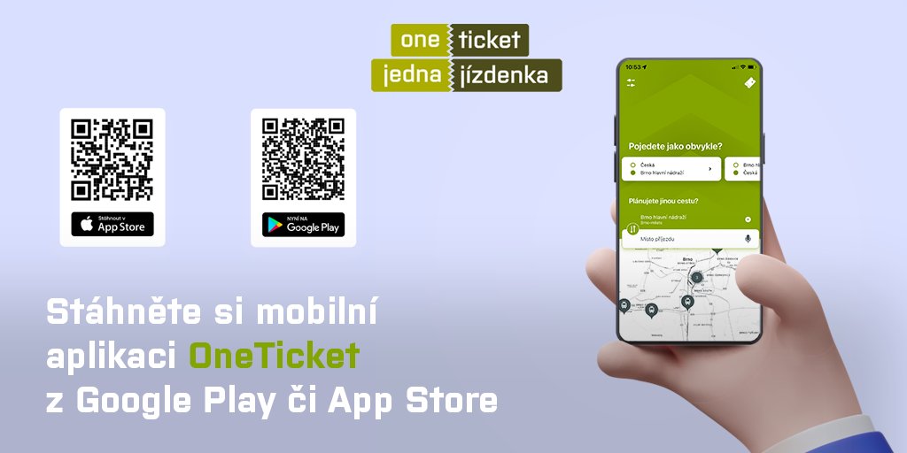 Stáhněte si mobilní aplikaci OneTicket z Google Play či App Store.📲 Nákup #oneticket bude mnohem snazší.🚆🚄👍 Při kontrole ve vlaku ukážete kód elektronické jízdenky na displeji telefonu a je to.👌✅ Šťastnou cestu s OneTicket❗