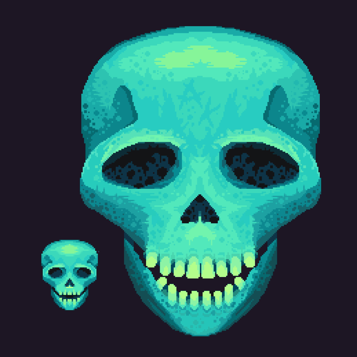 QRT with your skull art!
I really love skulls #pixelart #skulls