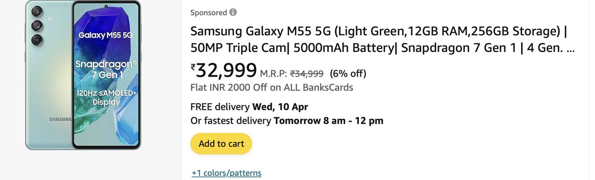 Yrr price kuch hazam ni hue.....agar mai galat huin toh btana...🙄 #GalaxyM55 #Snapdragon @SamsungIndia @SamMobiles