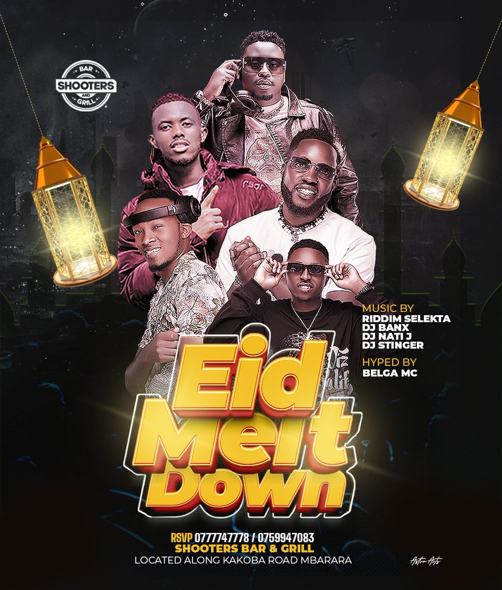 After Eating the pilau we shall party till the weekend pops in 
    
      📌 @ShootersBar_Mbr #EidMeltDown    __