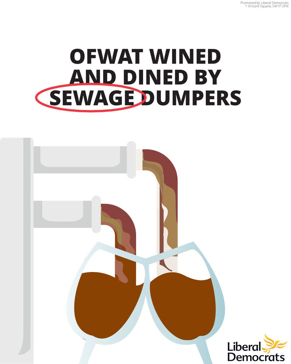 The water industry is getting away scot free whilst treating officials to swanky dinners. It absolutely stinks. This industry is rotten to its core and needs to start from scratch, with a new regulator, a ban on bonuses and above all else a complete reform of water companies.