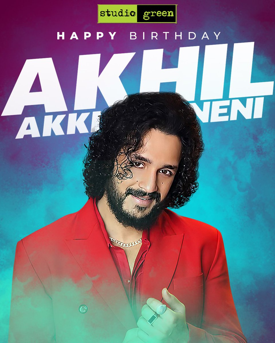 Wishing the most adorable, handsome, good-hearted and lovely Akhil Akkineni, a very happy birthday ✨ From Team #StudioGreen @GnanavelrajaKe @AkhilAkkineni8 #HappyBirthdayAkhilAkkineni #HBDAkhilAkkineni #AkhilAkkineni
