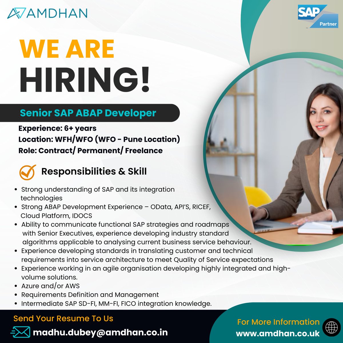 We Are Hiring.

𝐏𝐨𝐬𝐢𝐭𝐢𝐨𝐧: Senior SAP ABAP Developer

𝐀𝐩𝐩𝐥𝐲 𝐍𝐨𝐰 𝐎𝐧 - madhu.dubey@amdhan.co.in

#sapabapconsultant #abapconsultant #sapconsultant #abapdeveloper #sapabap #abap #vacancy #hiring #sapjobs #saphiring #sapjob #recruitment #amdhan #sap #itjobs