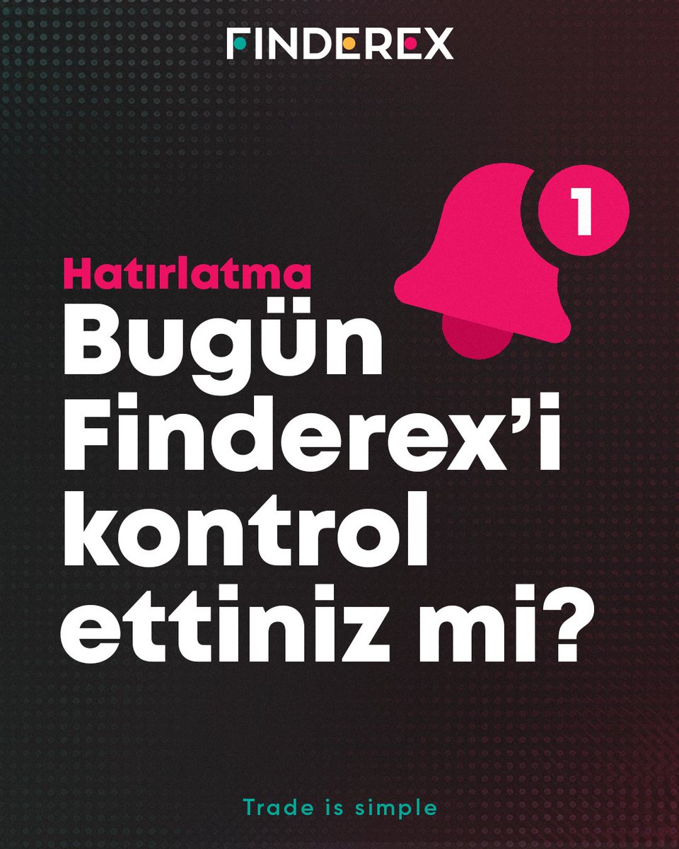 Herkese iyi haftalar! Piyasadaki hareketlilikleri en basit ve kolay hali ile takip etmek için #Finderex’e giriş yapmayı unutmayın! 🔔