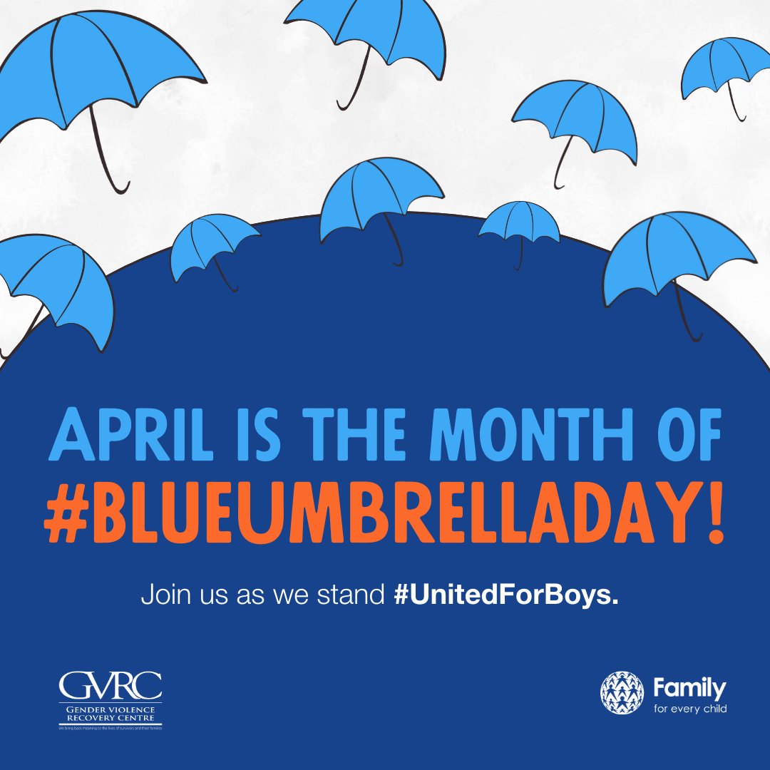 This year, our focus is to raise awareness of the issue of sexual violence against boys at a global level, while creating demand for appropriate services that suit the needs of boys at the national level. Raise your #BlueUmbrella and stand #UnitedForBoys with us @FFEveryChild