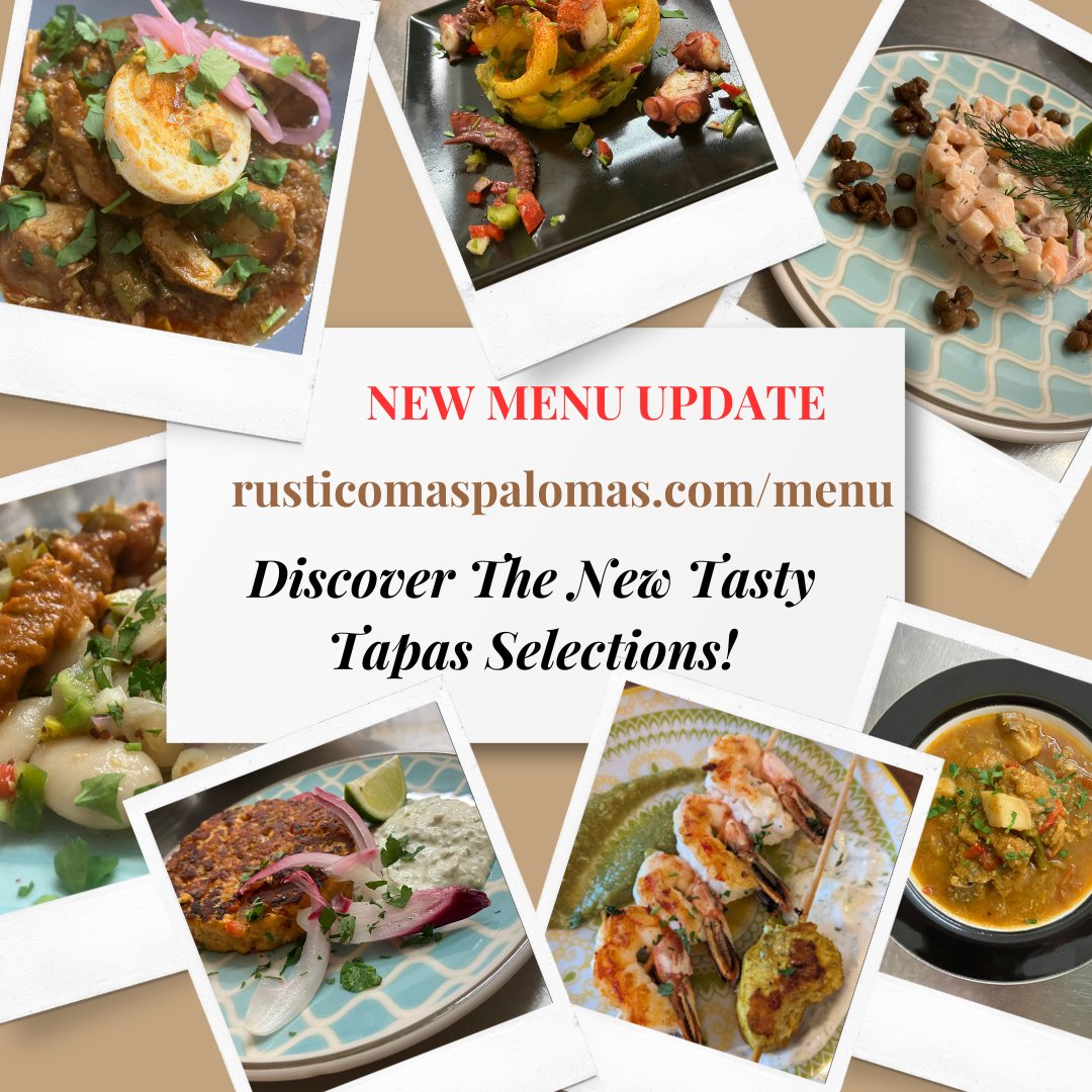 RusticoTapas's tweet image. What's cooking?! * The new tapas selections are updated and ready for you. Make sure to reserve a table. See you tonight? rusticomaspalomas.com