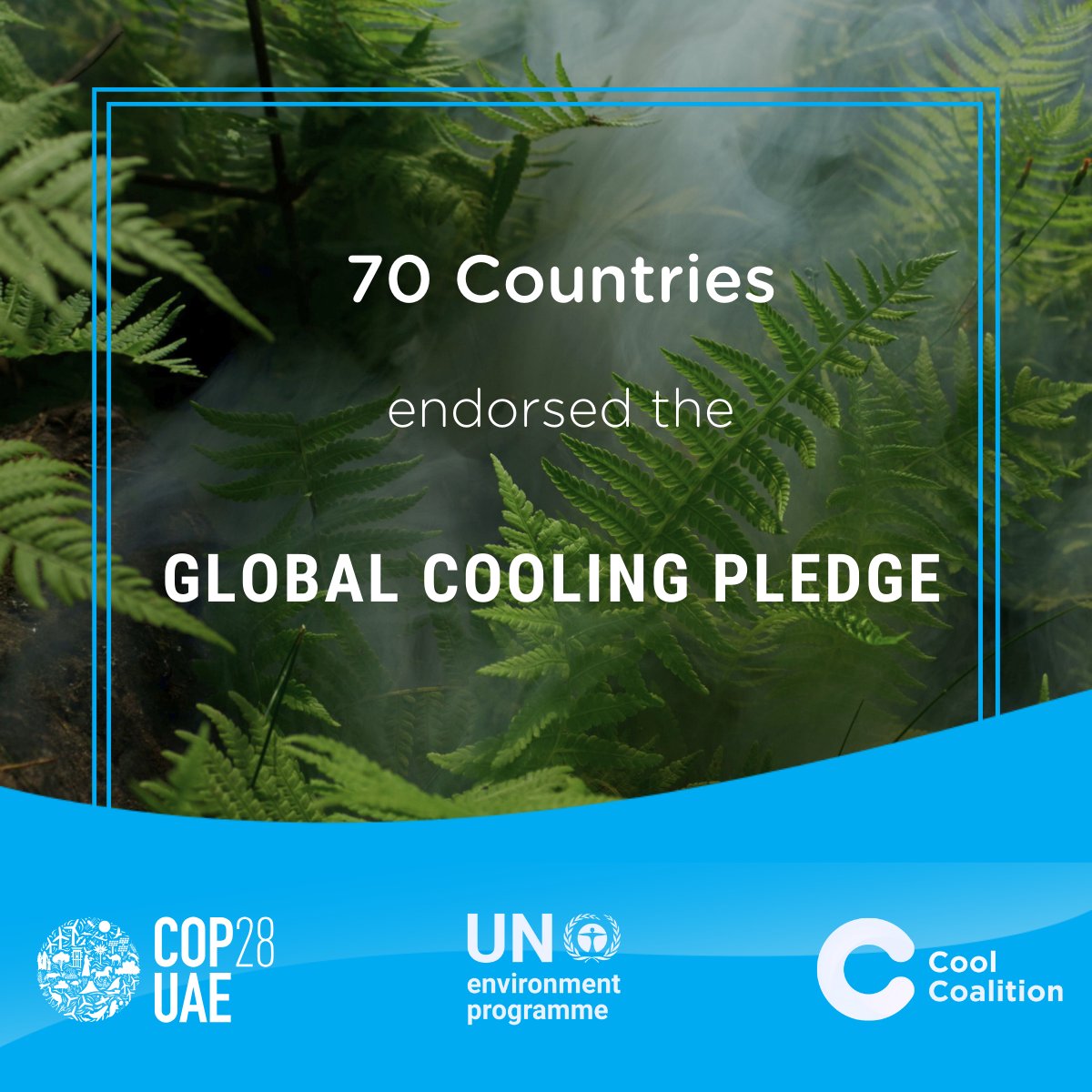 Did you know that 70 national governments have now joined the #GlobalCoolingPledge? In doing so, they've committed to cutting #cooling-related emissions by 68% while significantly boosting access to #SustainableCooling solutions. More ➡️ coolcoalition.org/global-cooling… #ClimateAction