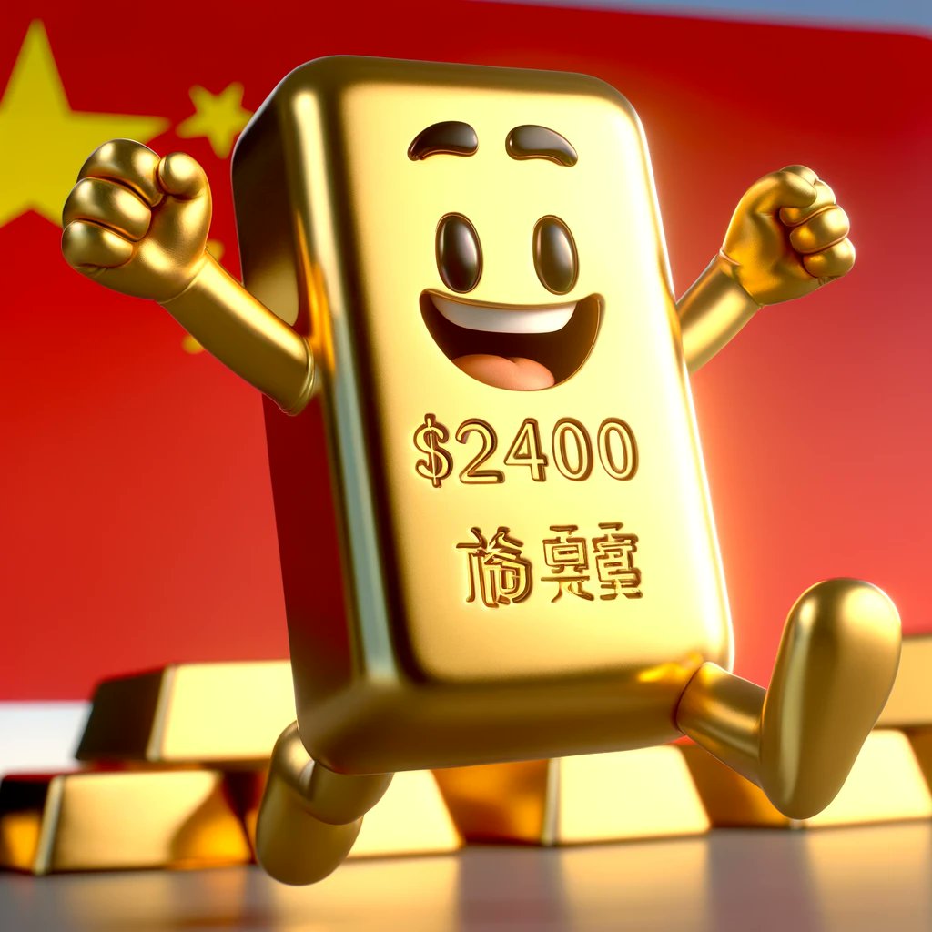 Gold price reached $2400/ounce in China!  LFG!
