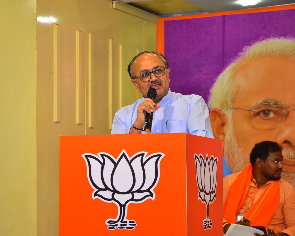“BJP has given me opportunities not because I’m the grandson of Former PM Lal Bahadur Shashtri garu but because of my hardwork for the party” - Shri @sidharthnsingh garu at @BJYM Andhra Pradesh State Executive Meeting held in Vijaywada “This is the beauty of BJP”