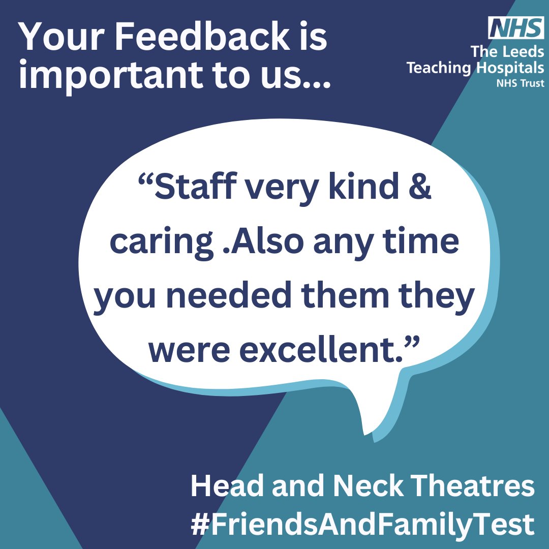Lovely Feedback for the Head and Neck Team at LGI.