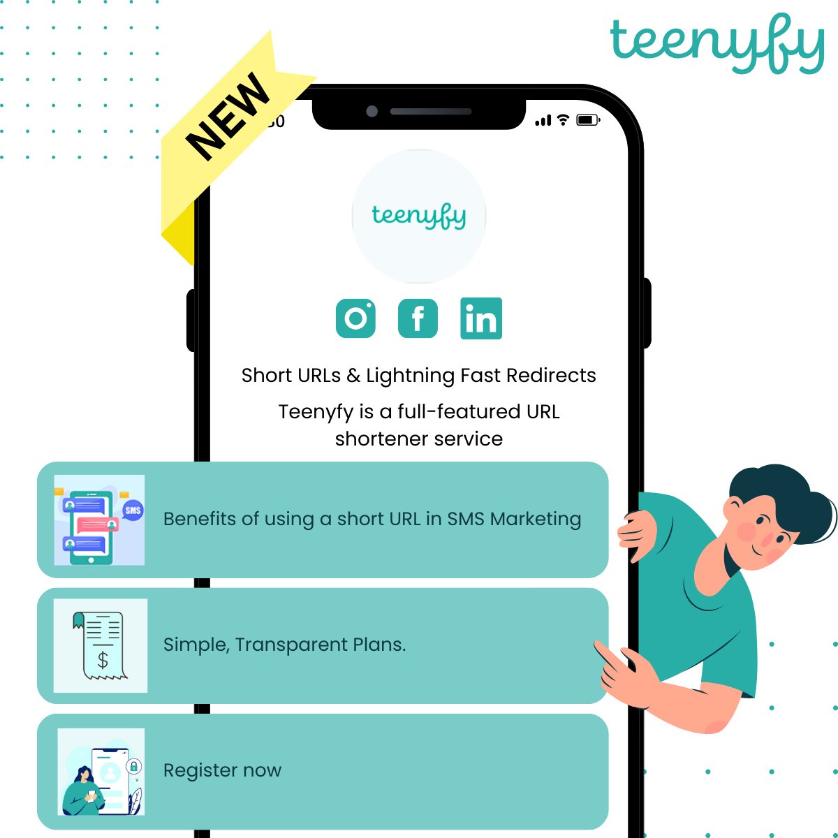 Just Launched!! Maximize your online impact with Teenyfy Bio Link. Where every click brings your audience closer to the heart of your content. Start your journey to better connectivity today! #Register now to start for free - tnfy.pw/lnsignup #biolink #linkinbio