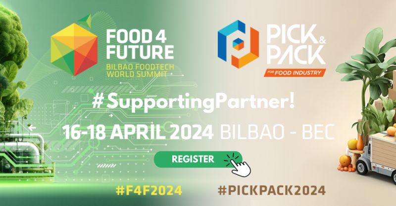 ¡Somos Supporting Partners de PICK&PACK y Food 4 Future! Del 16 al 18 de abril, descubre toda la innovación en tecnología, packaging y logística para transformar la industria alimentaria en Bilbao!