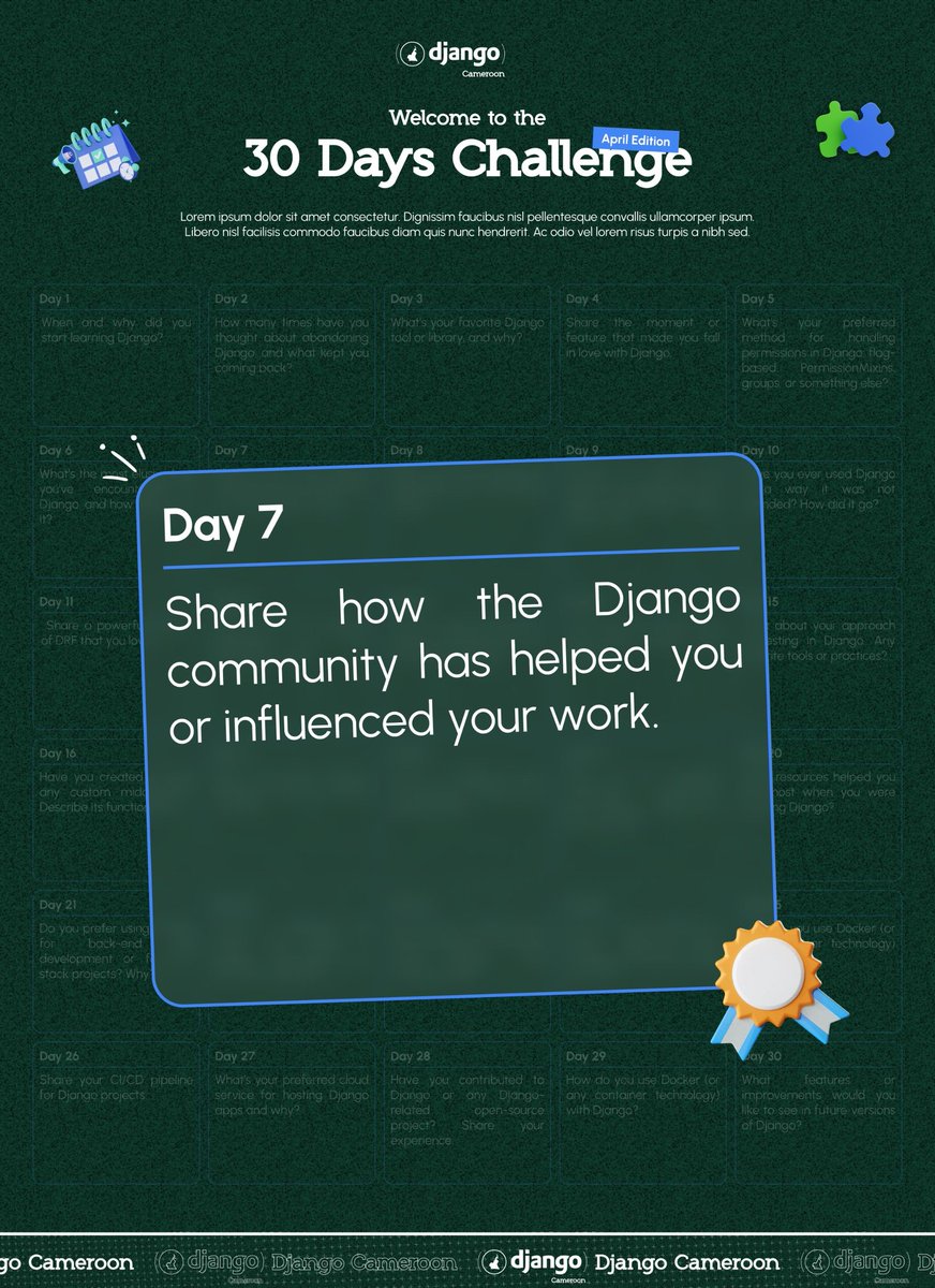 NTUI_RAOUL_NTUI's tweet image. @djangoproject , @DjangoCameroon I wish to say that the Django Community has really helped me in understanding how the framework works.
- To build Data driven websites rapidly and efficiently.💕

- How to apply the concept of reusable code😘

Thank you, @yokwejuste,@Joelfah .