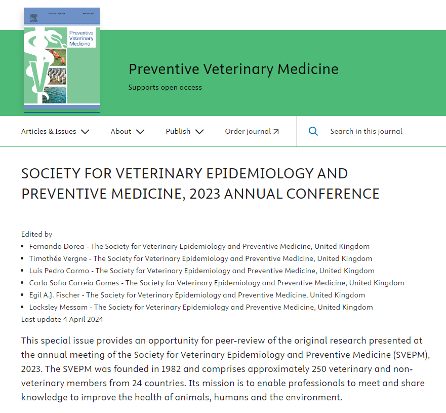 The special issue in #PVM is now complete!
We are happy to share the great diversity of the papers presented at #SVEPM2023 in Toulouse.
Well done all presenters!

tinyurl.com/4wkjx7uw