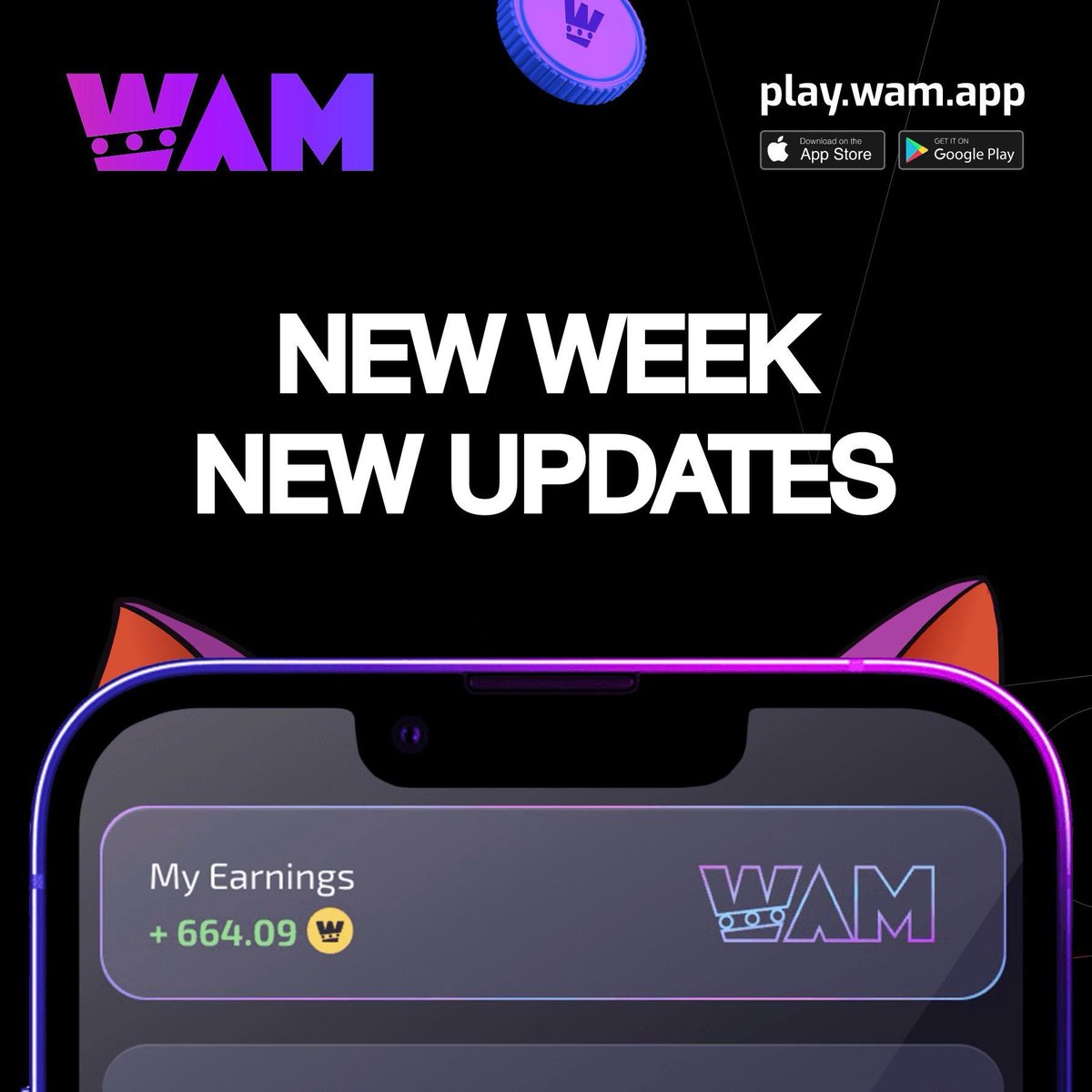🚀 New Week ,New Reveals ! 🤘It will be a pivotal stepping stone for what's next in the $WAM ecosystem. 🌪️ #CryptoGaming is in its early stages and will impact how ppl perceive gaming. 🔥Movies will evolve into video games, while games will become smth unimaginable.