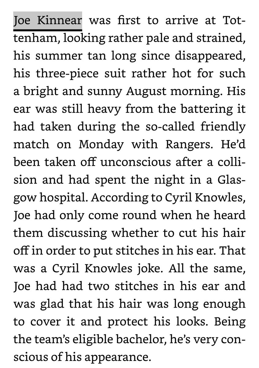 Lovely passage on the young Joe Kinnear from Hunter Davies’ The Glory Game, published in 1972 and still very readable.