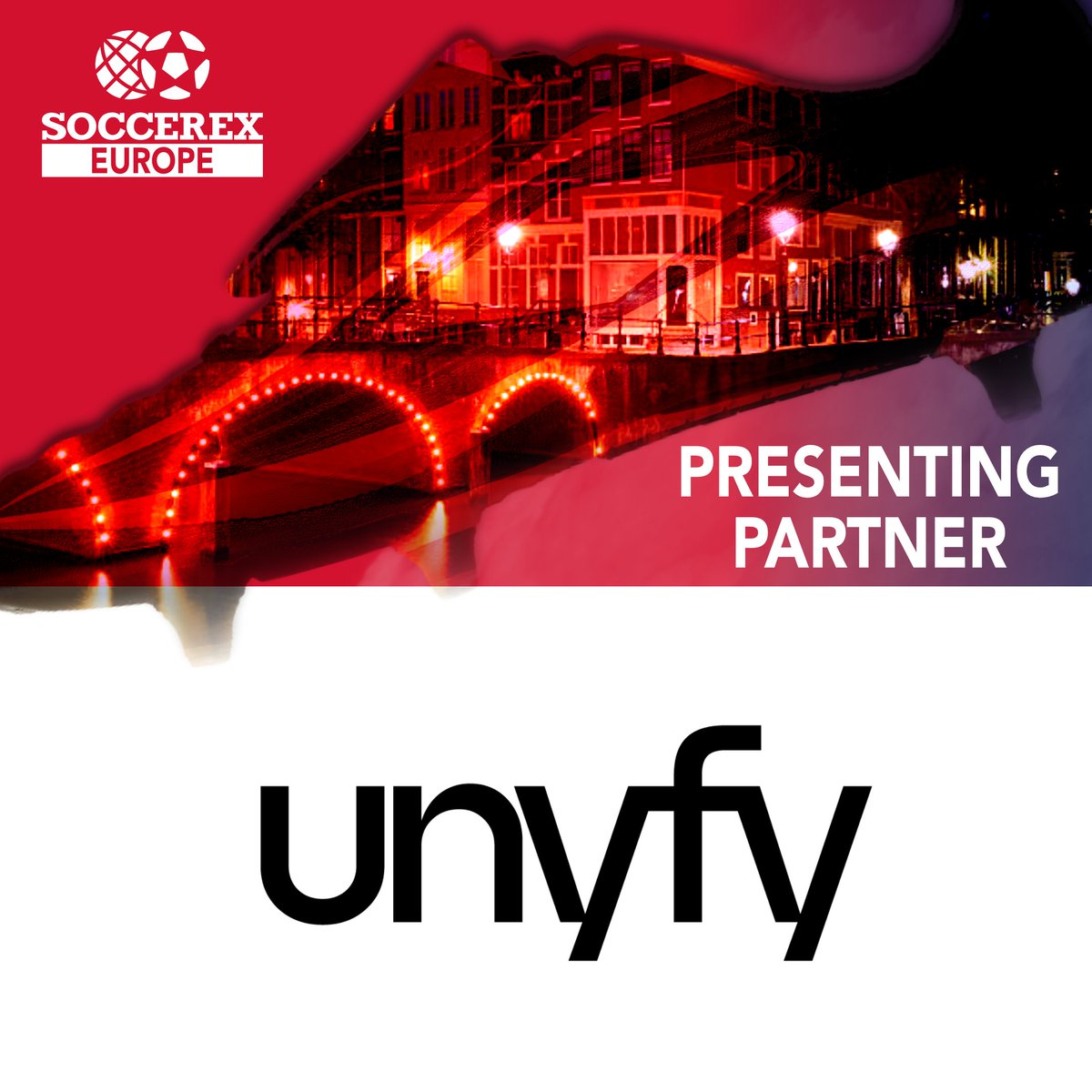 Exciting news! @unyfy_io is joining #soccerexeurope as a Presenting Partner ⚽ 🇳🇱💥 Unyfy is a leading sports-focused platform builder that helps rights holders to engage their fan base, collect quality first- and zero-party data, and build digital revenue streams.