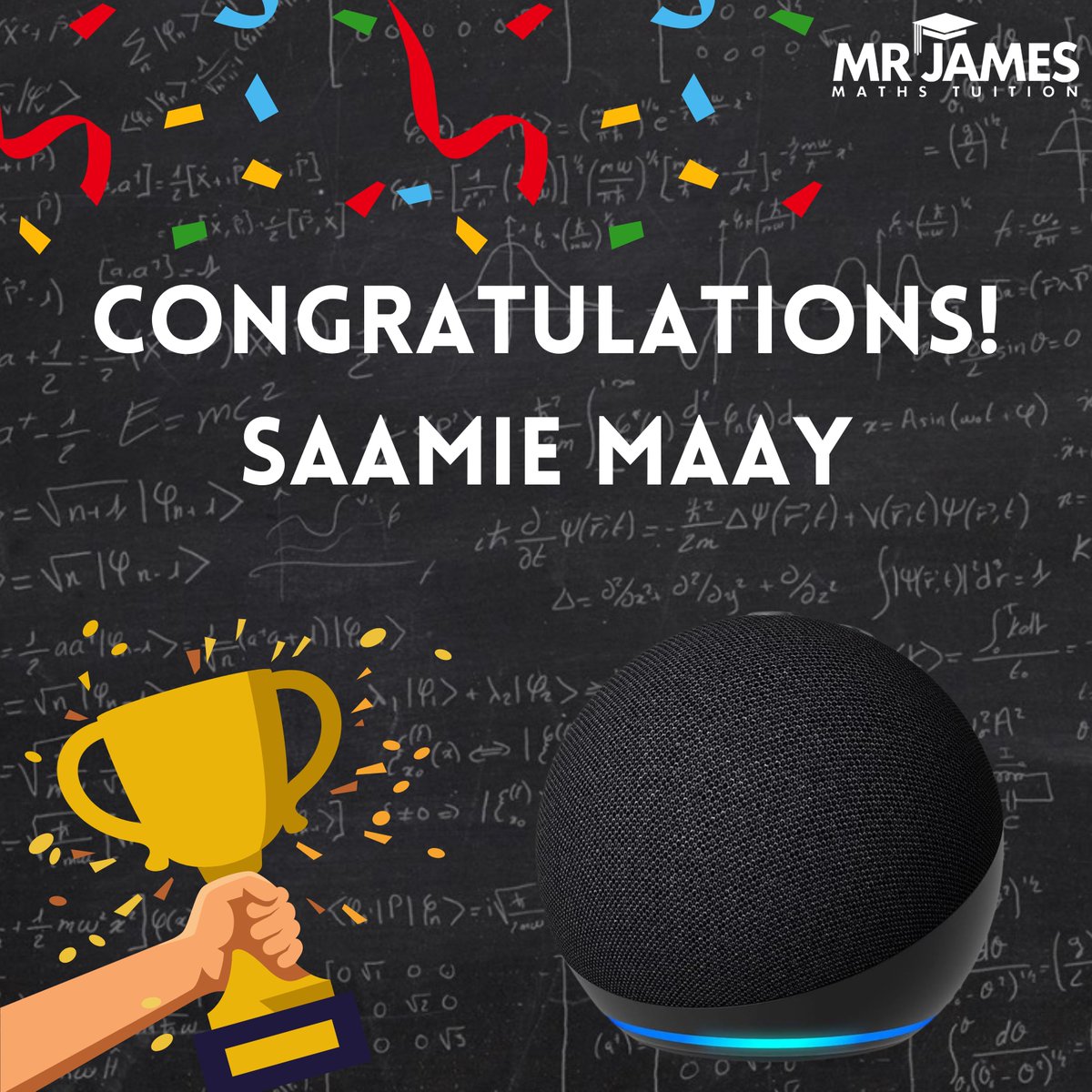 🎊CONGRATULATIONS to Saamie Maay who is the winner of our Amazon Echo Speaker competition!🎊 Thank you very much to everyone who entered and keep your eyes peeled for the next one 😀