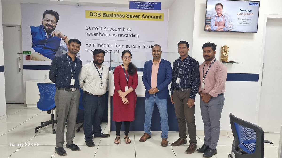 Moment at DCB Bank Bengaluru Branch - PES University It's always Great to meet Bankers in branch ..connecting physical banking experience fir customers