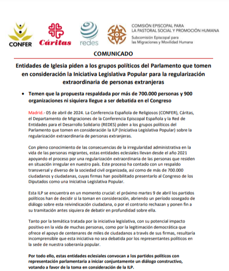 Hagamos de mañana un #9abrilen3D con Diálogo, Dignidad y Democracia. Pedimos a los parlamentarios que debatan la ILP para la Regularización de las personas extranjeras en España. Que escuchen la movilización de 700.000 ciudadanos y ciudadanas que la proponen.  #ILPregularizacion