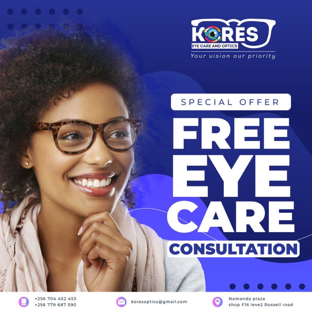 We wish you the best of the new week with the best eye services in Uganda Visit us today at Namanda plaza Room F16 level 2 kampala and get yourself a free eye check up #KoresOptics