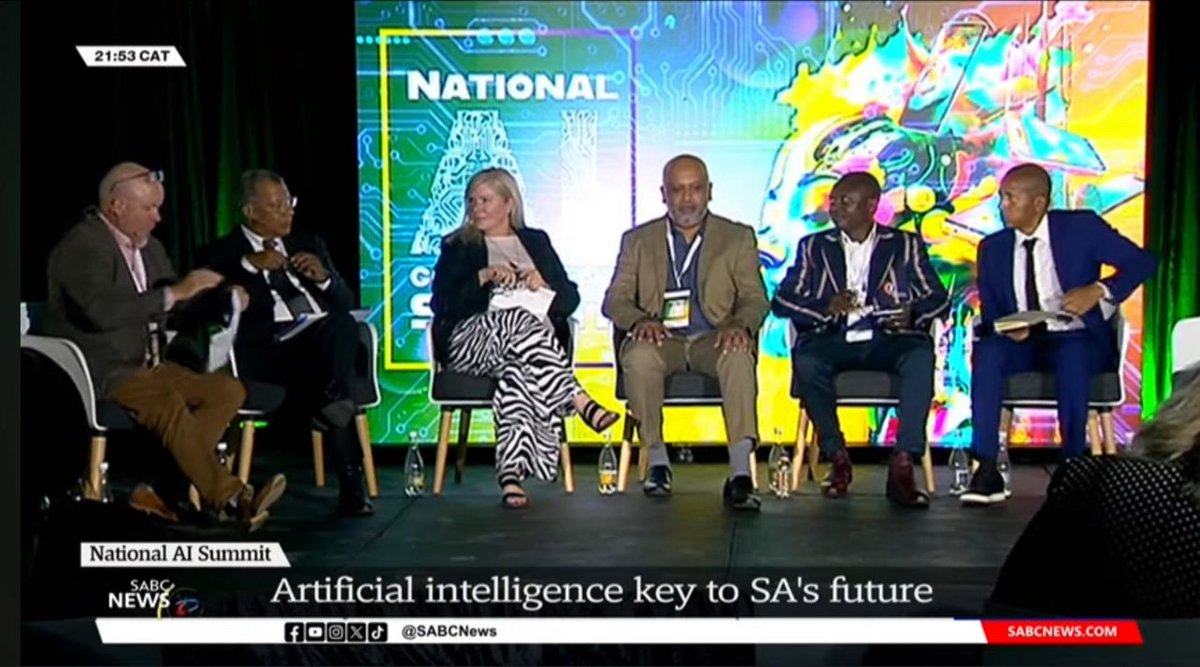 NEWS - Representing the South African AI Association Dr Nick Bradshaw chaired a panel at the recent National AI Government Summit - Watch the SABC News item here >> lnkd.in/d2Gei9XR