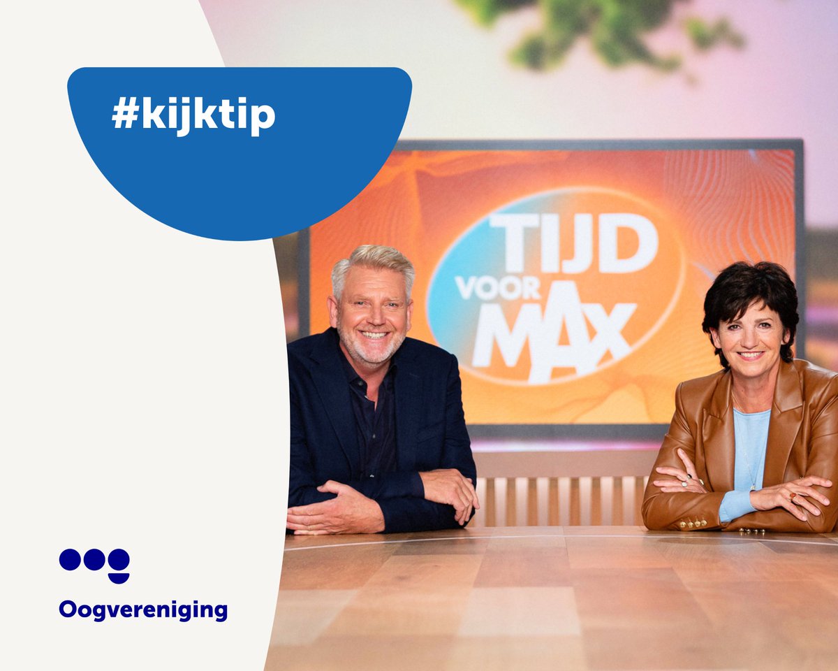 Kijktip: <a href="/tijdvoormax/">Tijd voor MAX</a> over ogen, slechtziendheid en onderzoek
Over de impact van een oogaandoening en onderzoekers aan het woord over ontwikkelingen in de oogzorg.
Datum: 10 april 2024
Tijd: 17:10 bij <a href="/OmroepMAX/">Omroep MAX</a> op <a href="/NPO1/">NPO 1</a> 

#oogvereniging
Foto: MAX