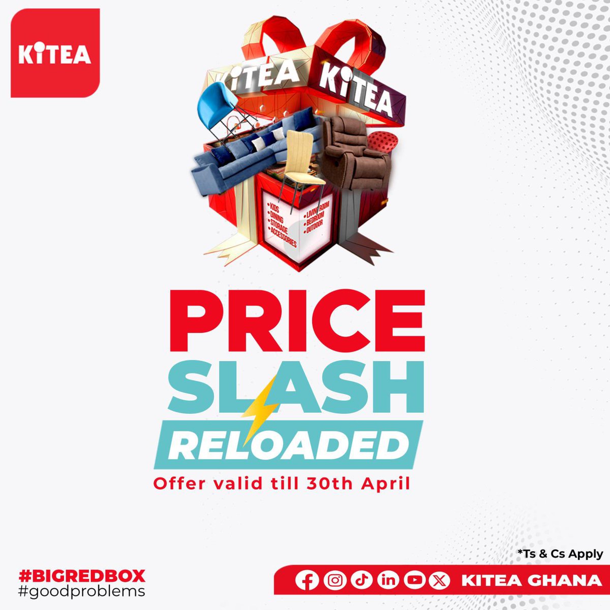Serwaa_Amihere's tweet photo. Price Slash Reloaded with @kiteaghana 
This offer is valid till 30th April. 
#BigRedBox https://t.co/Kk7Xw7fITx