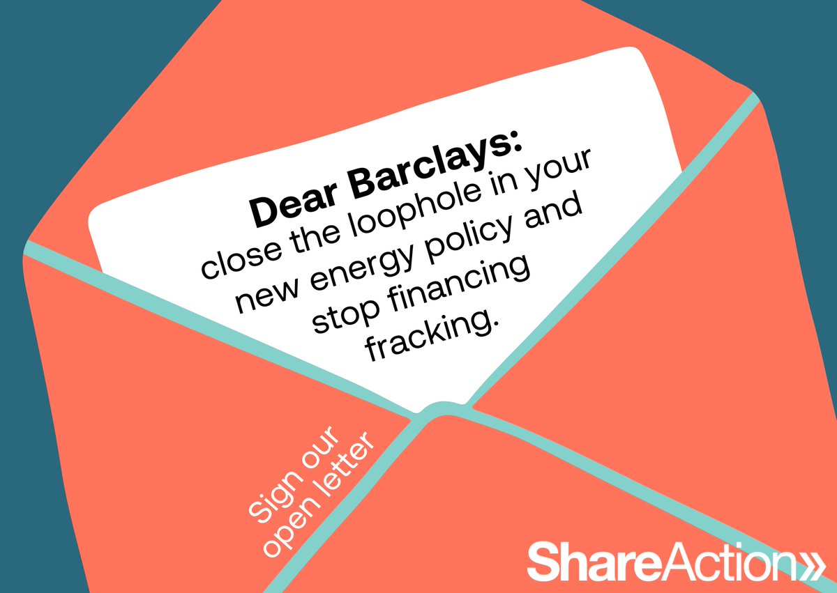 We’re heading to @Barclays AGM on 9 May to face the company directors & ask them to close the energy policy loophole that allows the bank to finance fracking. 🔨💥 Help us add pressure by signing this open letter that we’ll hand in on the day: pulse.ly/naukblomfe