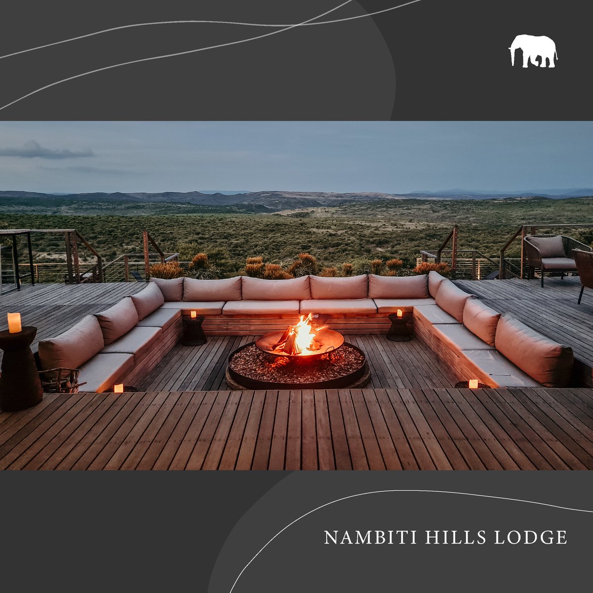 As you cosy up by the crackling fire, the panoramic views from Nambiti Hills Lodge create a mesmerising backdrop. The ever-changing colours of the sky, and the serenity of the surrounding landscapes create a symphony of beauty that will take your breath away.