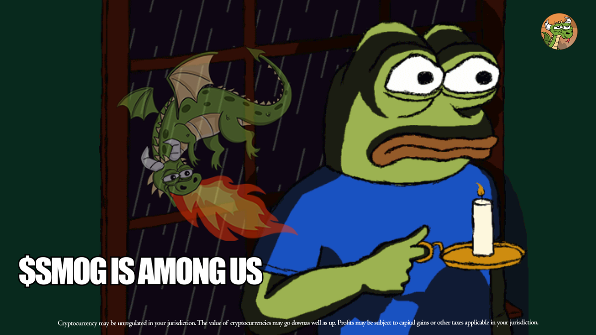 SMOGToken's tweet image. #SMOG is always watching! 👀

Remember that! 💨🐲

#Memecoins #Altcoins #Crypto #Web3 #Binance #Solana #SMOGSOAR #PEPE